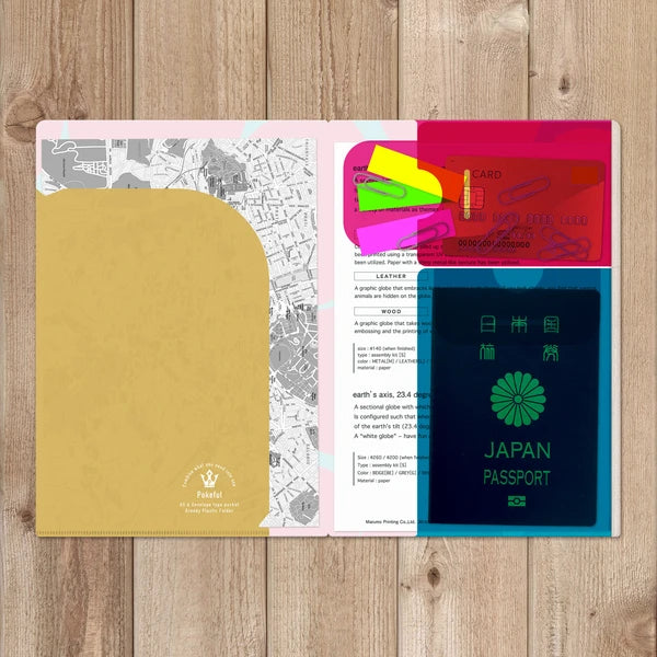 MARUMO PRINTING Pokeful Vivid Color A5 Pocket Clear File - Passion Bubble - Additional product image