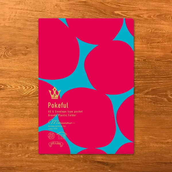 MARUMO PRINTING Pokeful Vivid Color A5 Pocket Clear File - Passion Bubble - Additional product image