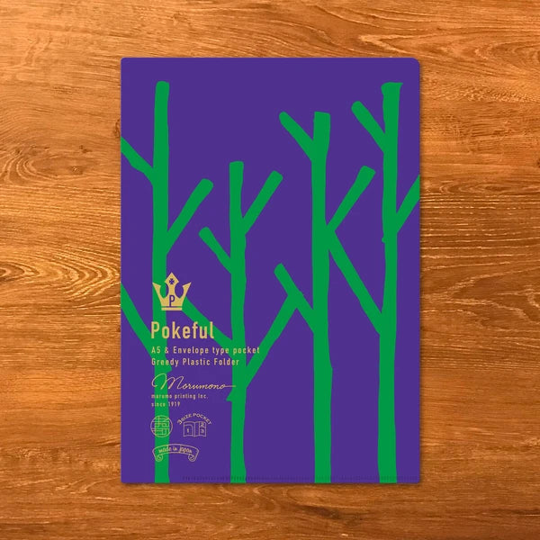 MARUMO PRINTING Pokeful A5 Mini Pocket Clear File - Night Forest / Vivid Color - Additional product image