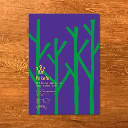 MARUMO PRINTING Pokeful A5 Mini Pocket Clear File - Night Forest / Vivid Color - Additional product image