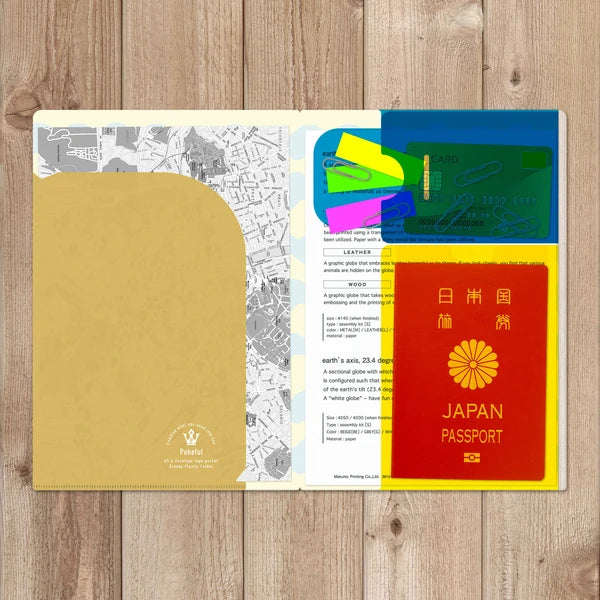 MARUMO PRINTING Pokeful Vivid Color A5 Pocket Clear File - Happiness Wave - Additional product image