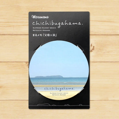 MARUMO PRINTING Round Memo Pad - Chichibugahama - Wholesale Pack