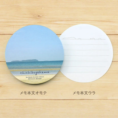MARUMO PRINTING Round Memo Pad - Chichibugahama - Additional product image