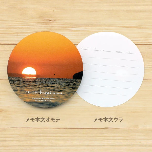 MARUMO PRINTING Round Memo Pad - Chichibugahama - Additional product image
