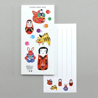 MARUMO PRINTING WATOY Japanese Pattern Mini Letter Pad - Wholesale Pack