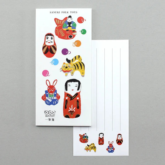 MARUMO PRINTING WATOY Japanese Pattern Mini Letter Pad - Wholesale Pack