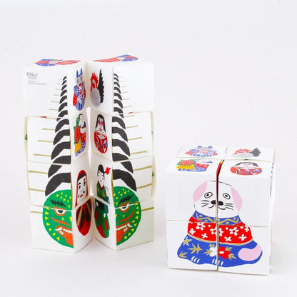 MARUMO PRINTING WATOY Sanuki Folk Toy Paper Cubes - Additional product image