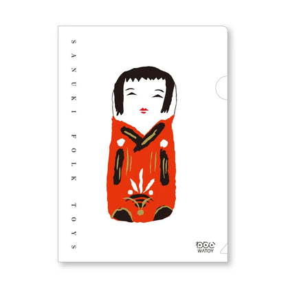 MARUMO PRINTING WATOY Japanese Pattern A5 Clear File A - Additional product image