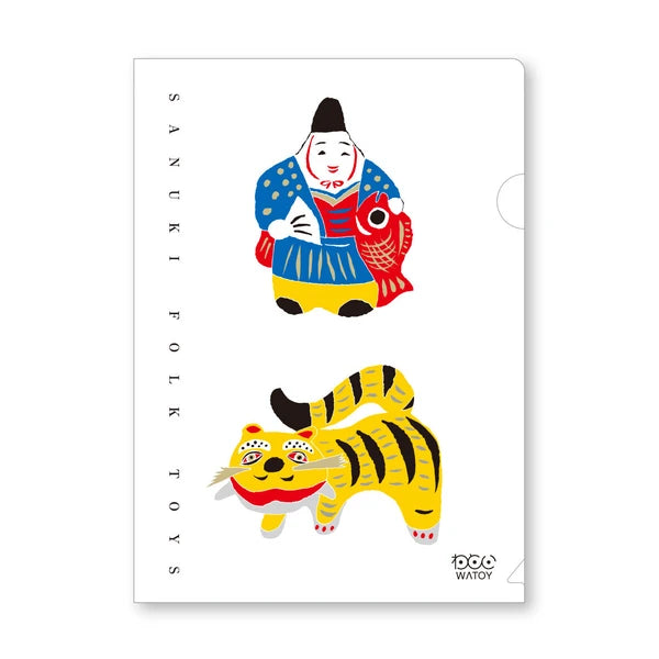MARUMO PRINTING WATOY Japanese Pattern A5 Clear File B - Additional product image