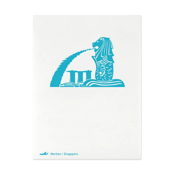 MARUMO PRINTING Pop-Up World Memo Pad - Merlion - Additional product image