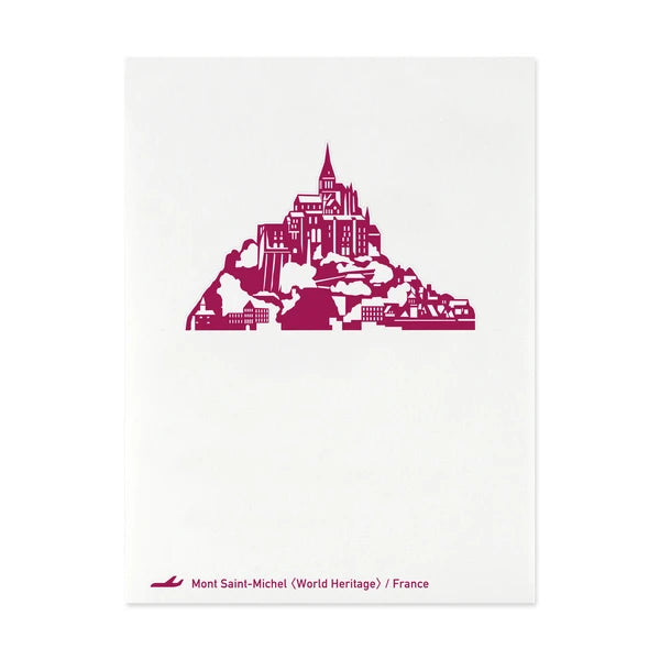 MARUMO PRINTING Pop-Up World Memo Pad - Mont Saint-Michel - Additional product image
