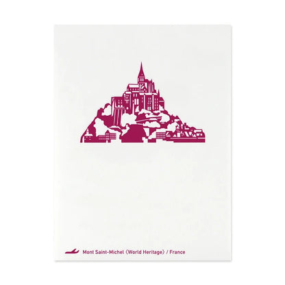 MARUMO PRINTING Pop-Up World Memo Pad - Mont Saint-Michel - Additional product image