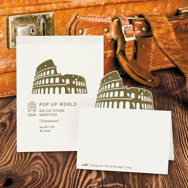 MARUMO PRINTING Pop-Up World Memo Pad - Colosseum - Wholesale Pack
