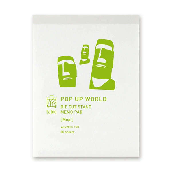 MARUMO PRINTING Pop-Up World Memo Pad - Moai Statues - Additional product image