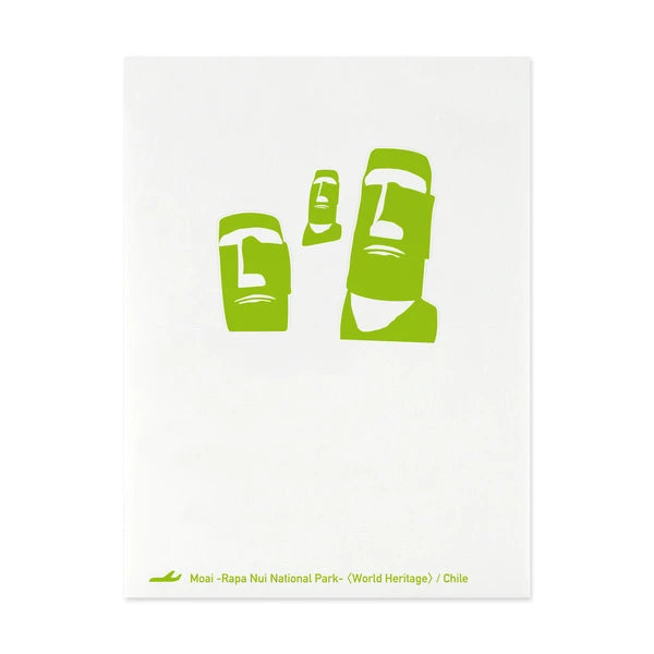 MARUMO PRINTING Pop-Up World Memo Pad - Moai Statues - Additional product image