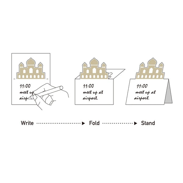 MARUMO PRINTING Pop-Up World Memo Pad - Moai Statues - Additional product image