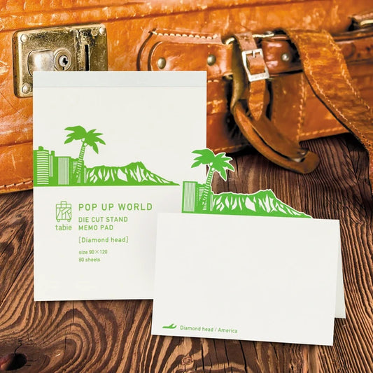 MARUMO PRINTING Pop-Up World Memo Pad - Diamond Head - Wholesale Pack