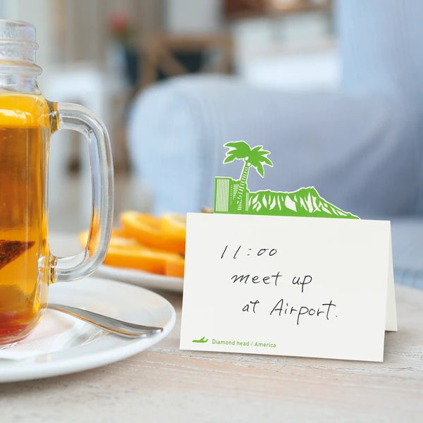 MARUMO PRINTING Pop-Up World Memo Pad - Diamond Head - Additional product image