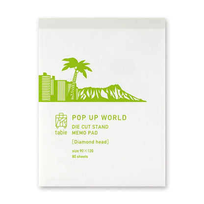 MARUMO PRINTING Pop-Up World Memo Pad - Diamond Head - Additional product image