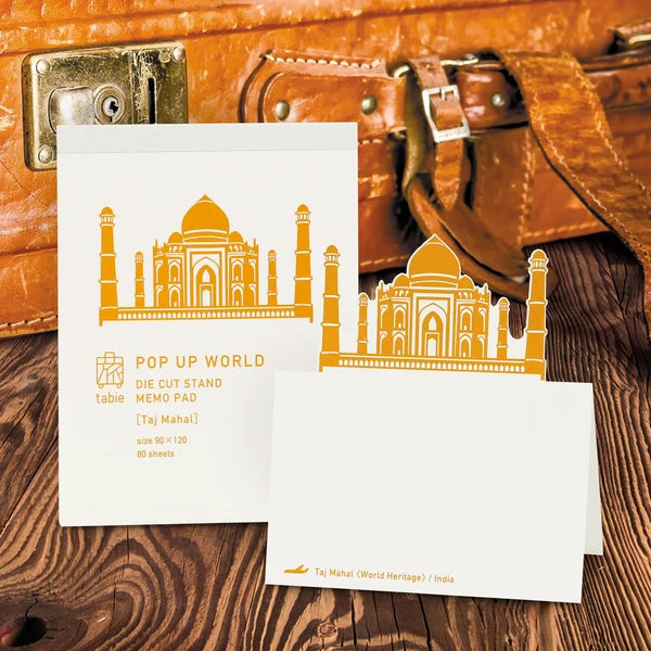 MARUMO PRINTING Pop-Up World Memo Pad - Taj Mahal - Wholesale Pack