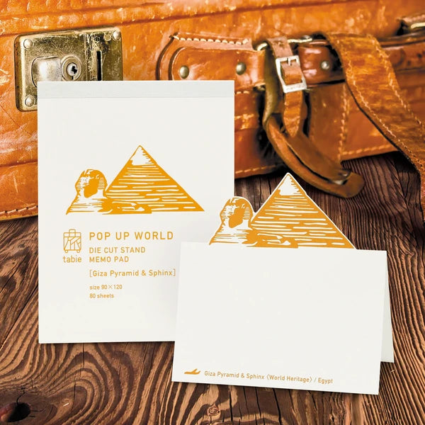 MARUMO PRINTING Pop-Up World Memo Pad - Pyramids of Giza & Sphinx - Wholesale Pack