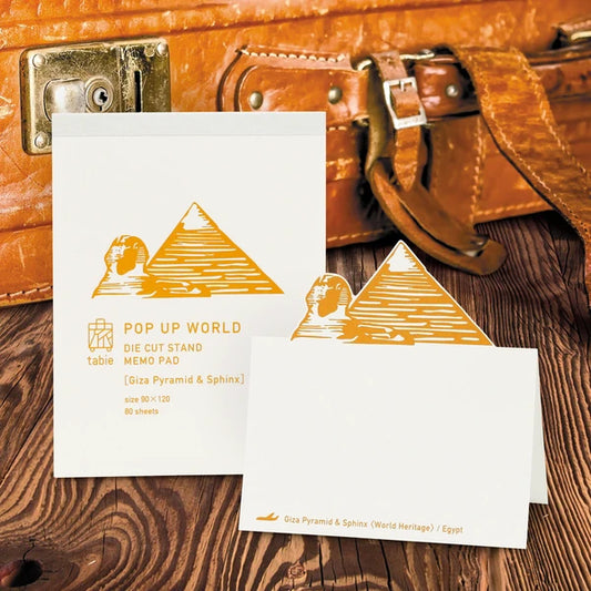 MARUMO PRINTING Pop-Up World Memo Pad - Pyramids of Giza & Sphinx - Wholesale Pack