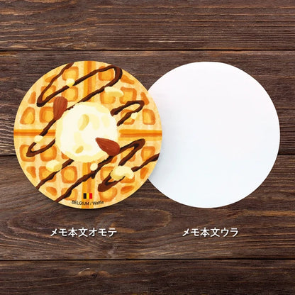 MARUMO PRINTING World Foods Round Memo Pad - World Foods / Waffle - Additional product image