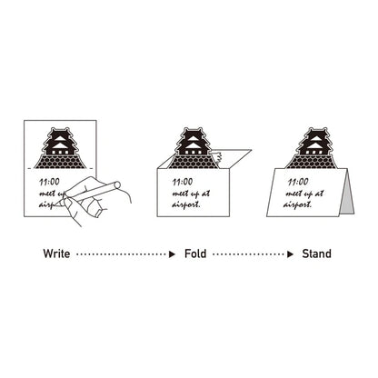 MARUMO PRINTING Pop-Up World Memo Pad - Nara - Additional product image