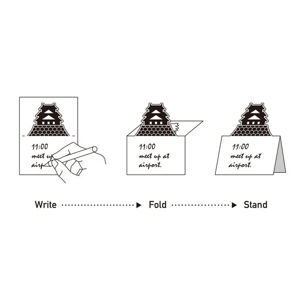 MARUMO PRINTING Pop-Up World Memo Pad - Himeji Castle - Additional product image