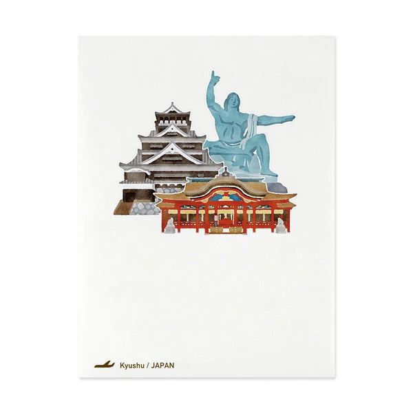 MARUMO PRINTING Pop-Up World Memo Pad - Kyushu - Additional product image