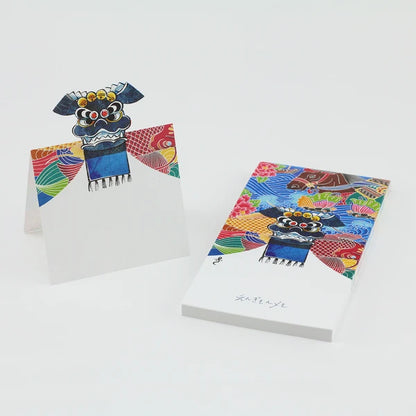 MARUMO PRINTING Engimono Lion Dance Memo Pad - Glare Lion Dance - Additional product image