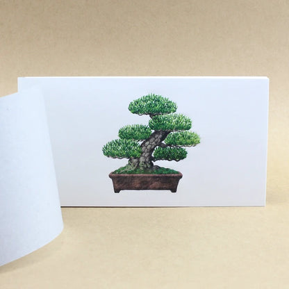 MARUMO PRINTING Bonsai Pop-Up Memo Pad - Moyogi Informal Upright Style - Additional product image