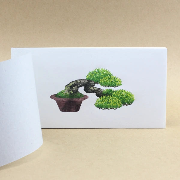 MARUMO PRINTING Bonsai Pop-Up Memo Pad - Han-Kengai Cascade Style - Additional product image