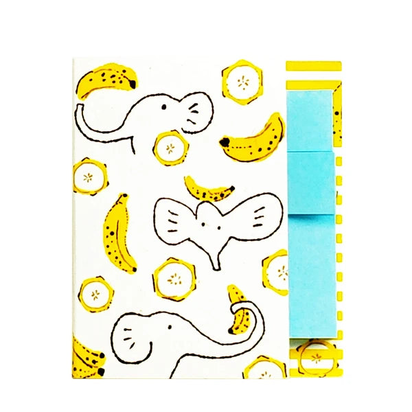 SEAL-DO PRINTING Banana Paper Sticky Notes - Elephant and Banana