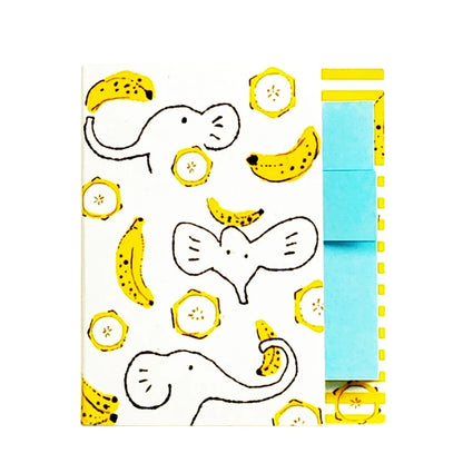 SEAL-DO PRINTING Banana Paper Sticky Notes - Elephant and Banana