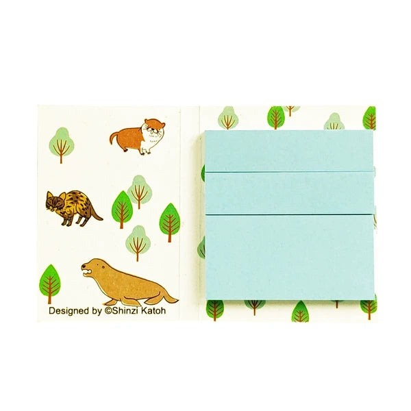 SEAL-DO PRINTING Banana Paper Sticky Notes - Endangered Species of Japan
