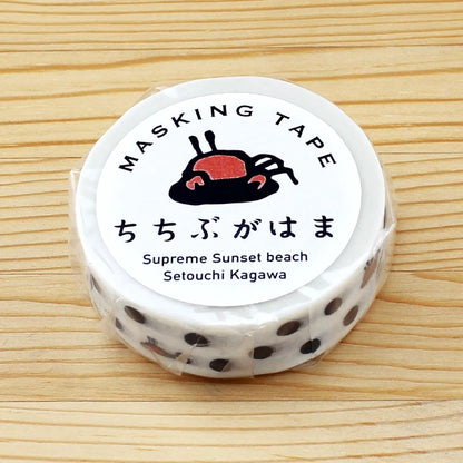 MARUMO PRINTING Chichibugahama Masking Tape - Crab Hole Dot / Chichibugahama - Additional product image