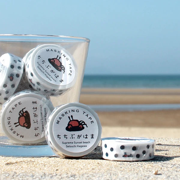MARUMO PRINTING Chichibugahama Masking Tape - Crab Hole Dot / Chichibugahama - Wholesale Pack