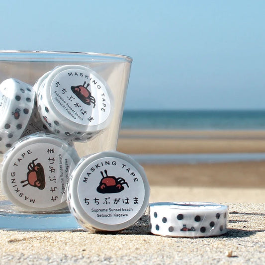 MARUMO PRINTING Chichibugahama Masking Tape - Crab Hole Dot / Chichibugahama - Wholesale Pack