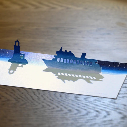 MARUMO PRINTING Silhouette Message Pad - Night of Departure - Wholesale Pack