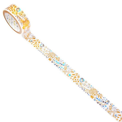 SEAL-DO PRINTING Hoshi Akari Kirapika Two-Color Foil Masking Tape - Flower and Memories