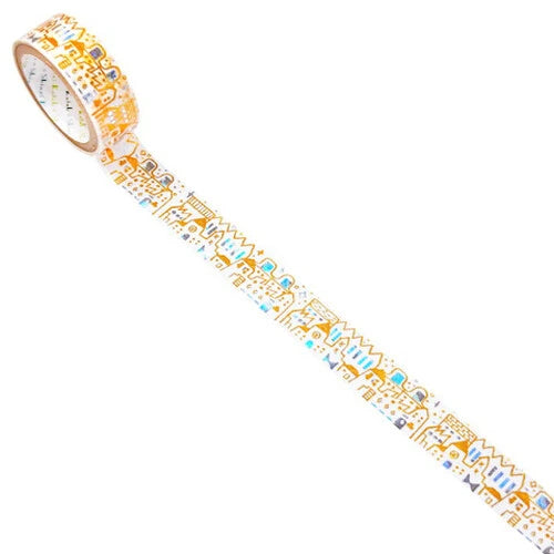 SEAL-DO PRINTING Hoshi Akari Kirapika Two-Color Foil Masking Tape - Townscape