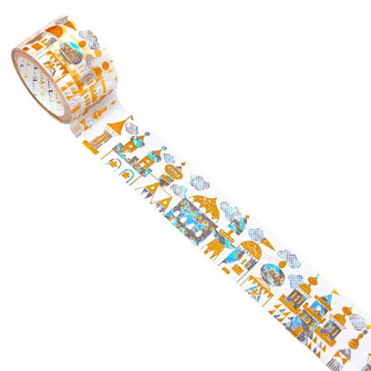 SEAL-DO PRINTING Hoshi Akari Kirapika Two-Color Foil Wide Masking Tape - Castle