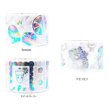 SEAL-DO PRINTING Hoshi Akari Kirapika Two-Color Foil Masking Tape - Cat Meeting