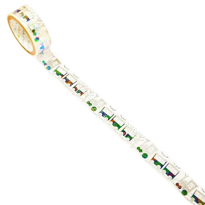 SEAL-DO PRINTING Hoshi Akari Kirapika Two-Color Foil Masking Tape - Train