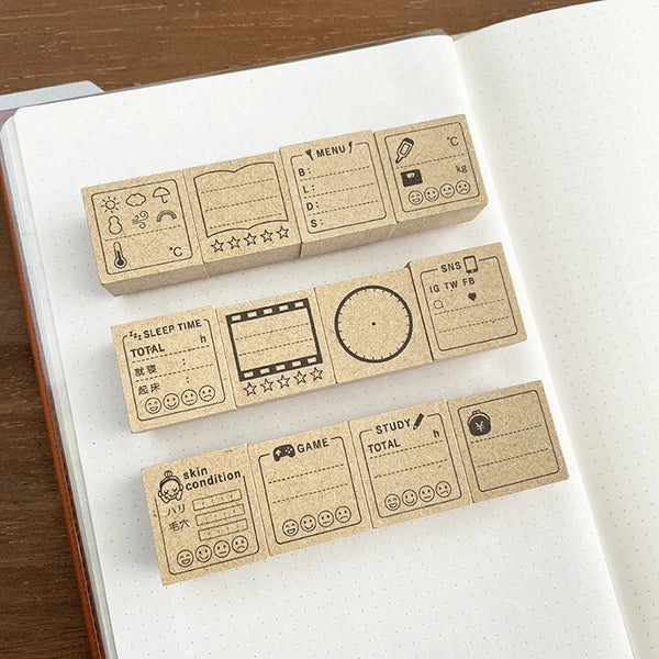 STAMP MARCHE Daily Log Rubber Stamp Collection