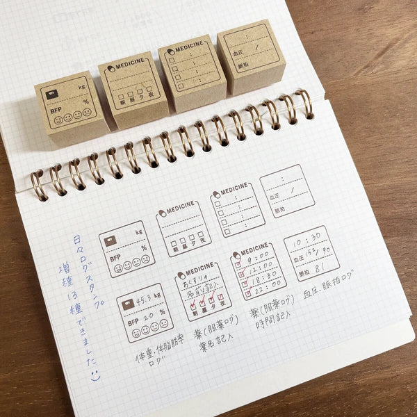 STAMP MARCHE Daily Log Rubber Stamp Collection