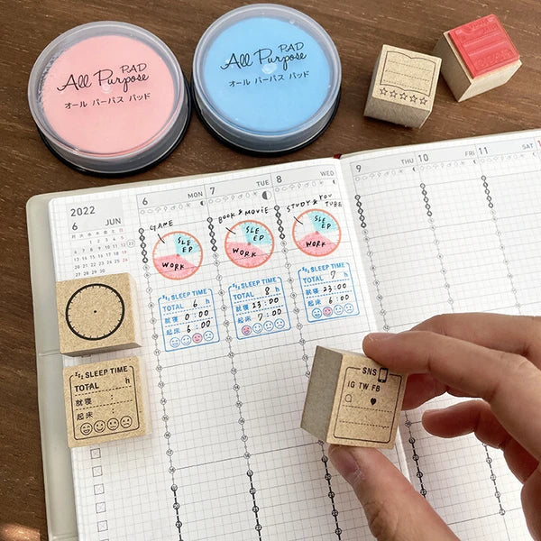 STAMP MARCHE Daily Log Rubber Stamp Collection
