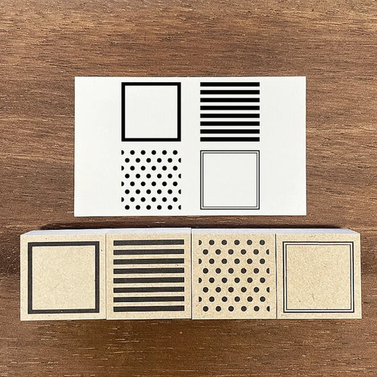 STAMP MARCHE Date Frame Rubber Stamp Collection