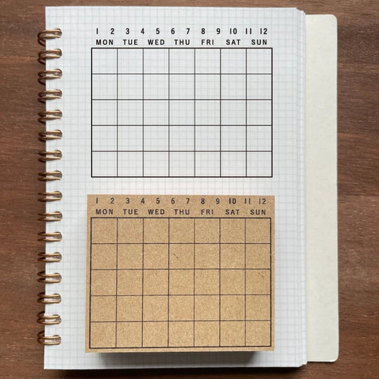 STAMP MARCHE Monthly Calendar Rubber Stamp
